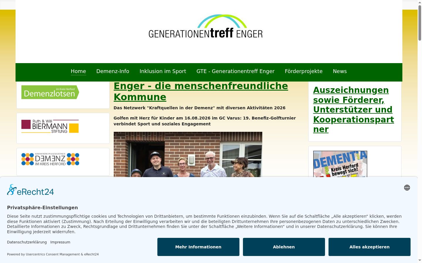Screenshot of the consent banner shown before any interaction