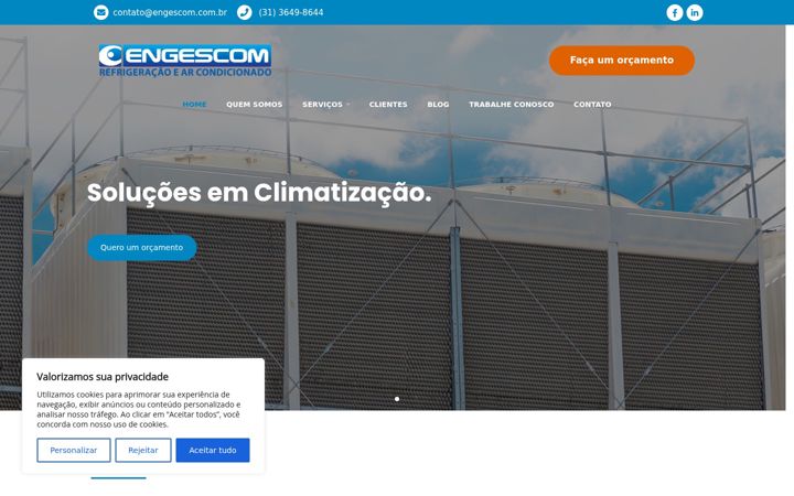 Screenshot von engescom.com.br