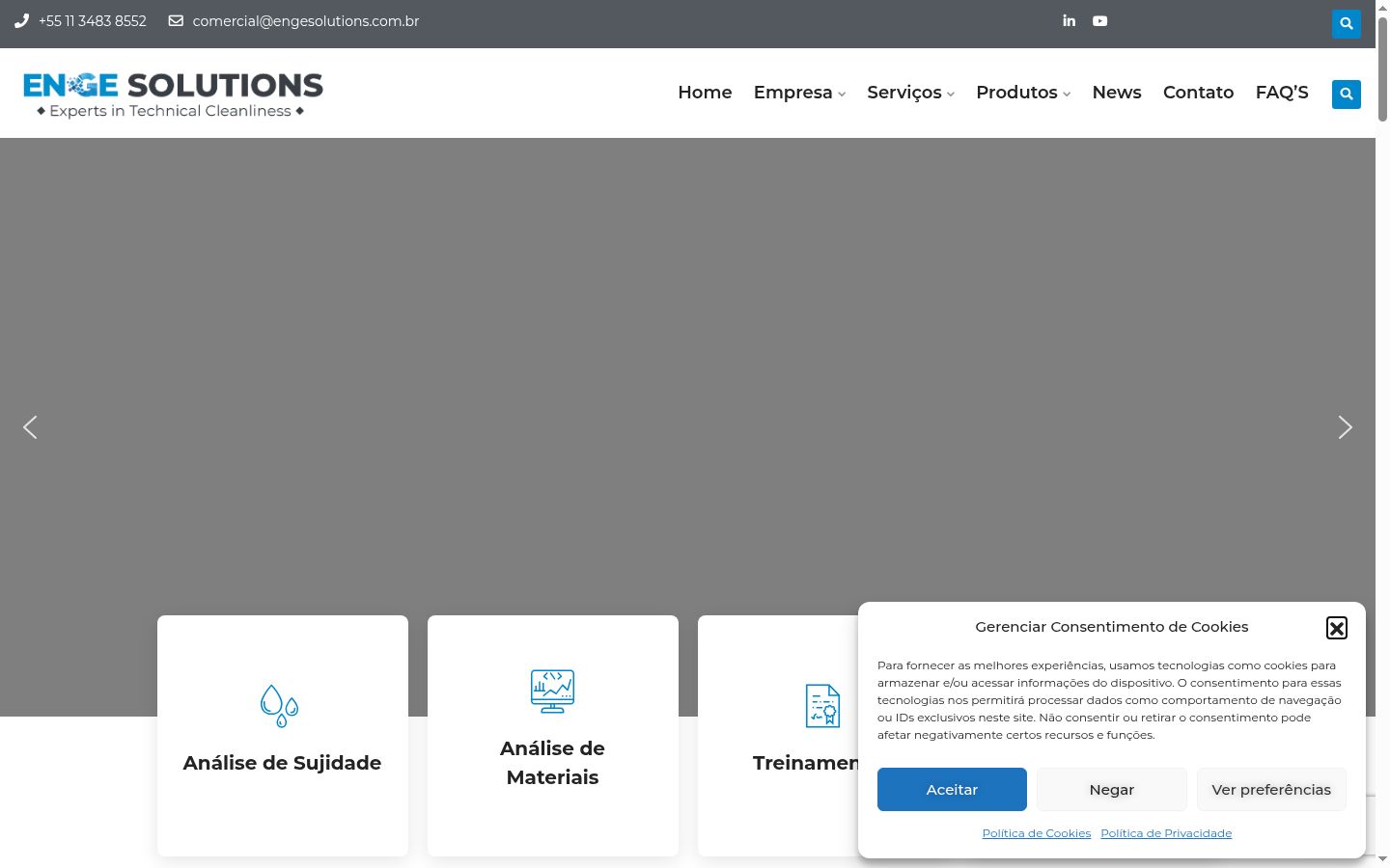 Screenshot des Einwilligungsbanners vor jeglicher Interaktion