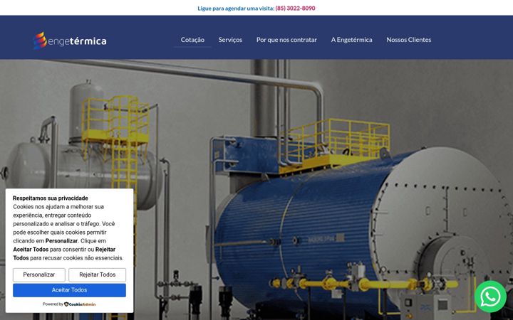 Screenshot of engetermica.com.br