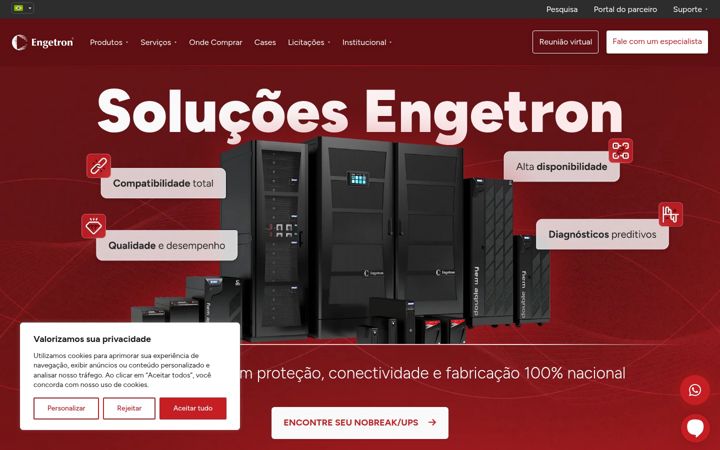 Screenshot of engetron.com.br