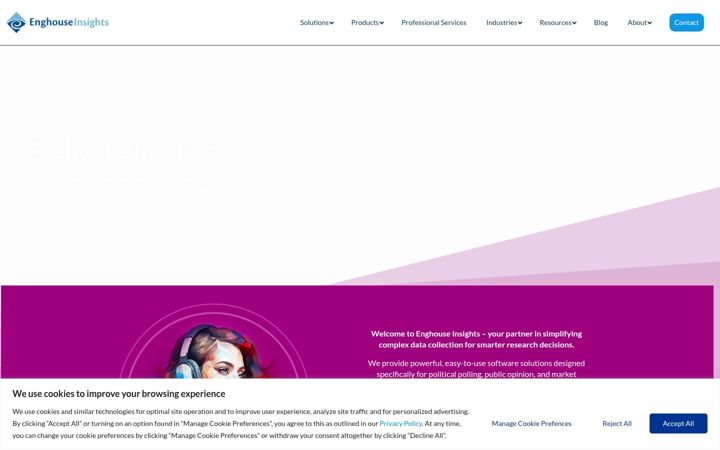 Screenshot of enghouseinsights.com