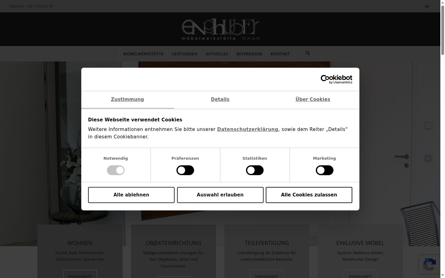 Zrzut ekranu banera zgody wyświetlanego przed jakąkolwiek interakcją