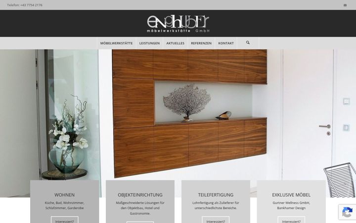 Screenshot von enghuber.at