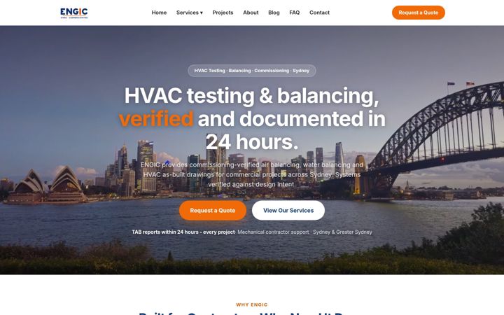 Screenshot of engic.com.au