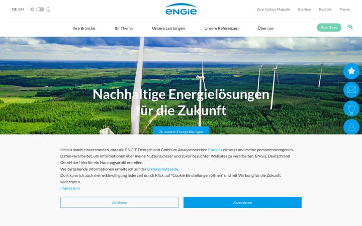 Screenshot of engie-deutschland.de