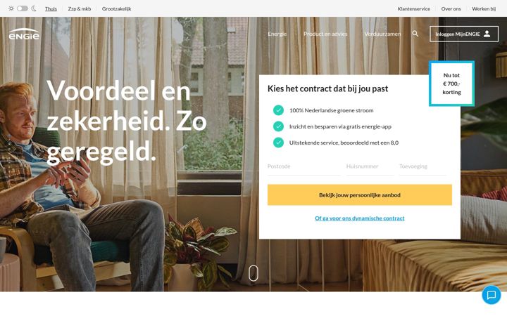 Screenshot of engie.nl