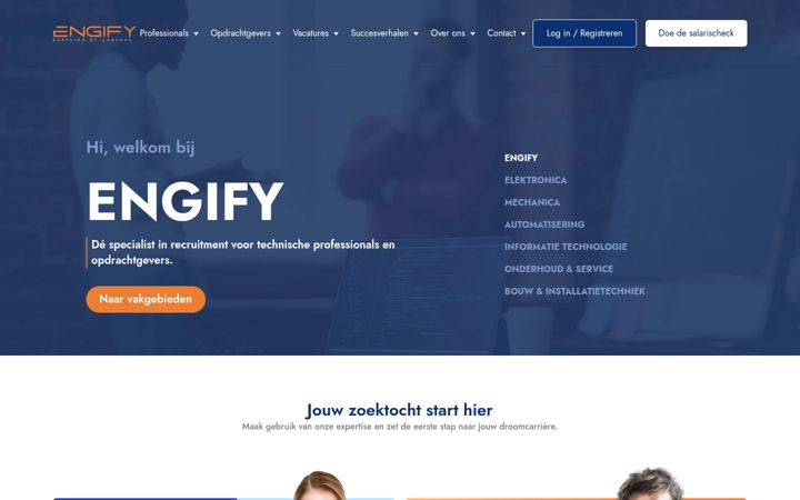 Screenshot of engify.nl