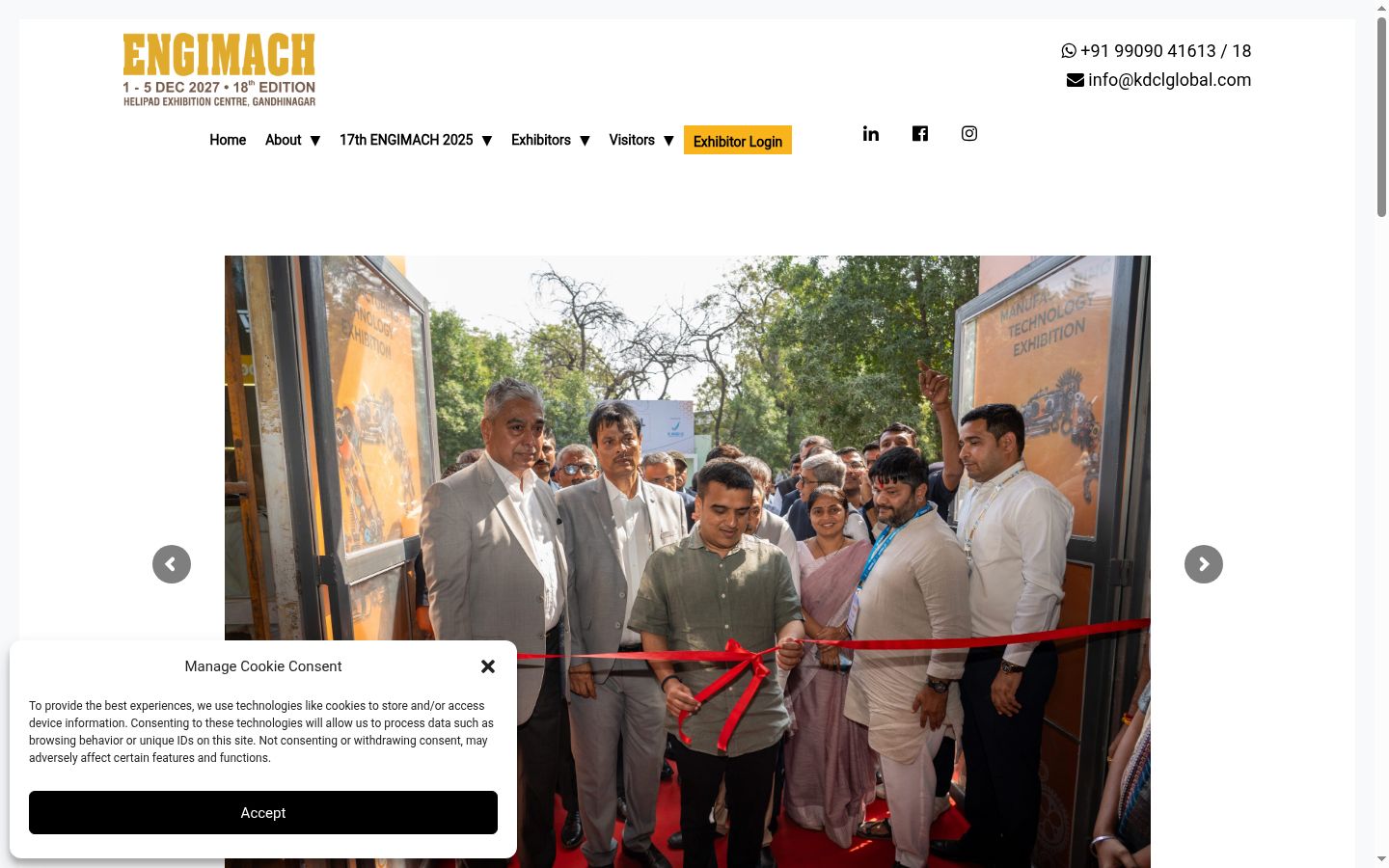 Screenshot of the consent banner shown before any interaction