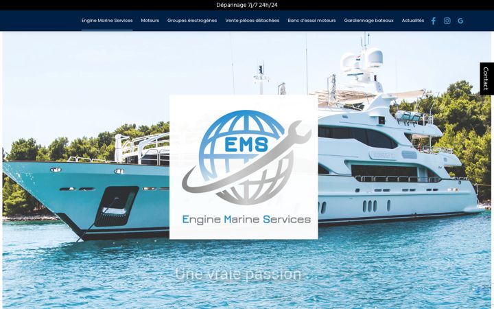 Screenshot of engine-marine-services.com