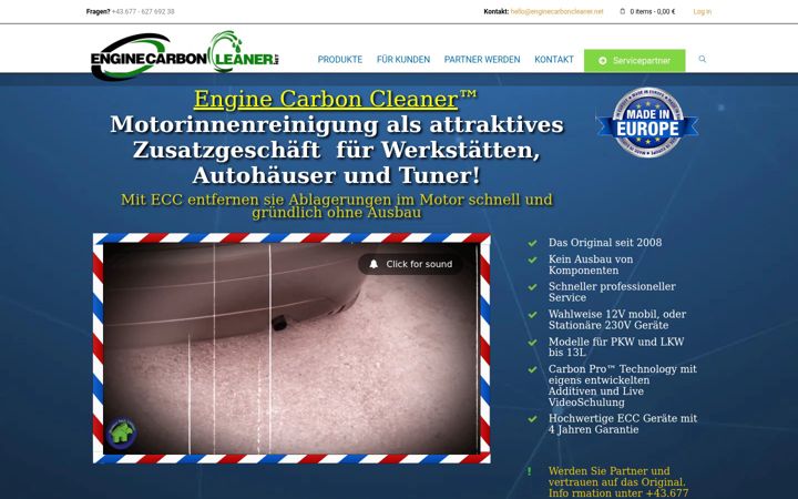 Screenshot di enginecarboncleaner.net