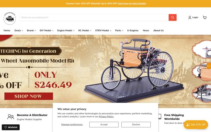 Screenshot of enginediy.com
