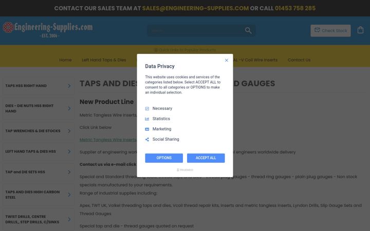 Screenshot of engineering-supplies.com