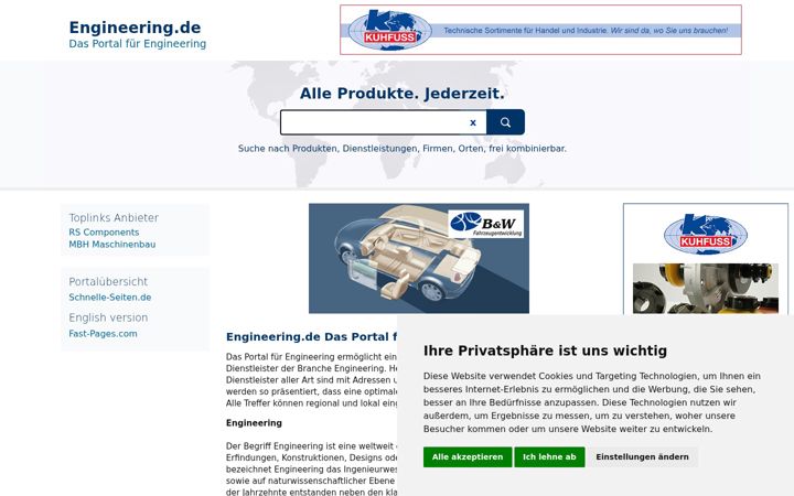 Screenshot von engineering.de