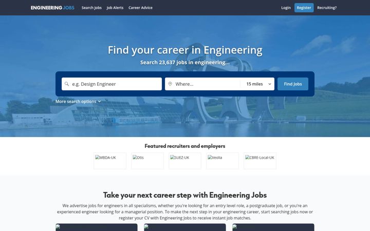 Screenshot of engineeringjobs.co.uk