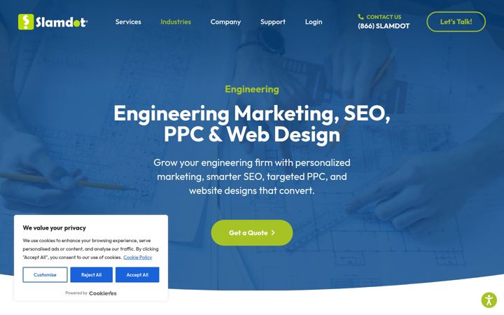 Screenshot of engineeringmarketing.com