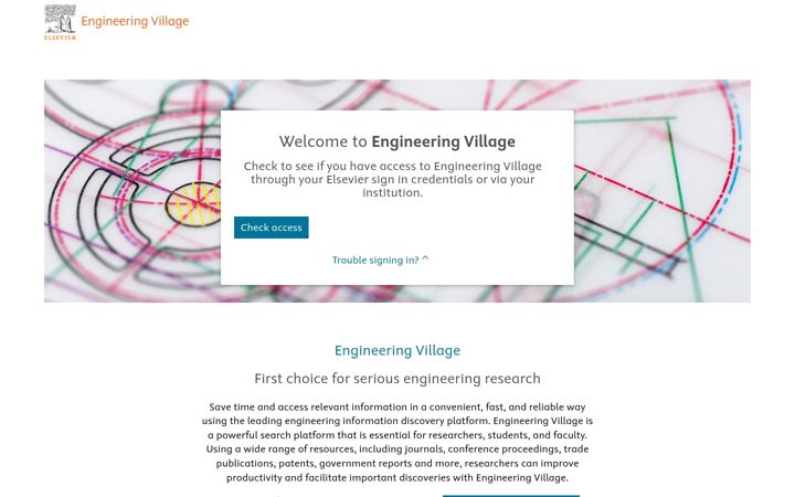Screenshot of engineeringvillage.com