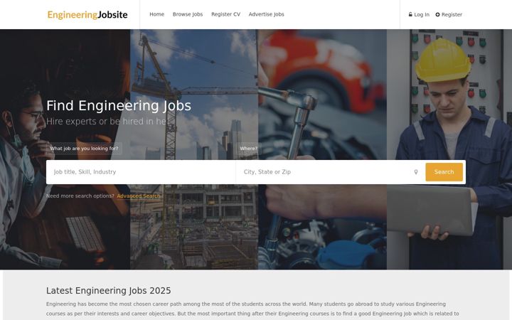 Screenshot von engineerjobboard.co.uk