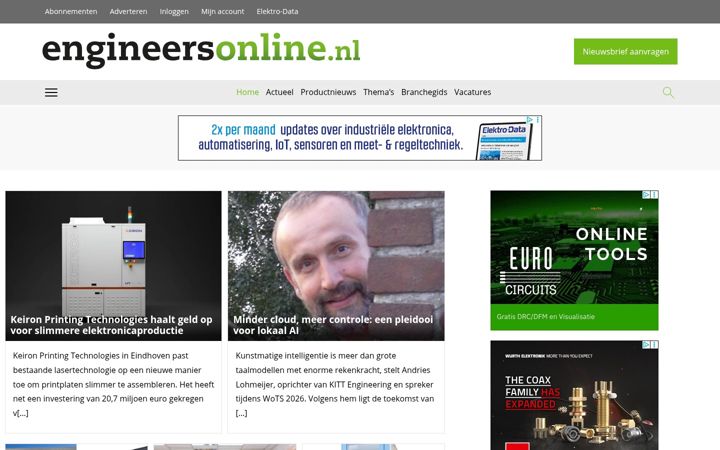 Screenshot of engineersonline.nl
