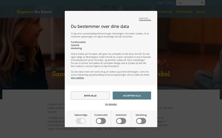 Skärmbild av engineerthefuture.dk