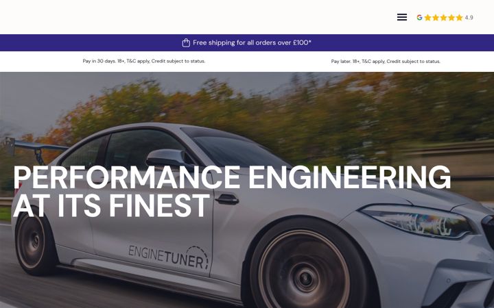 Screenshot von enginetuner.co.uk
