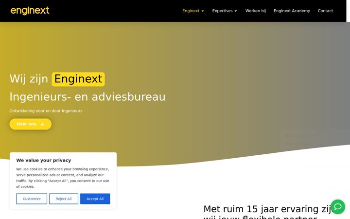 Screenshot of enginext.nl