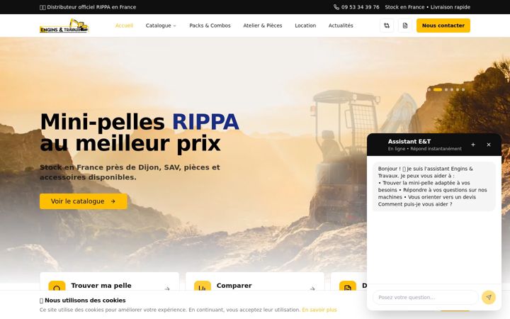 Screenshot of engins-travaux.fr