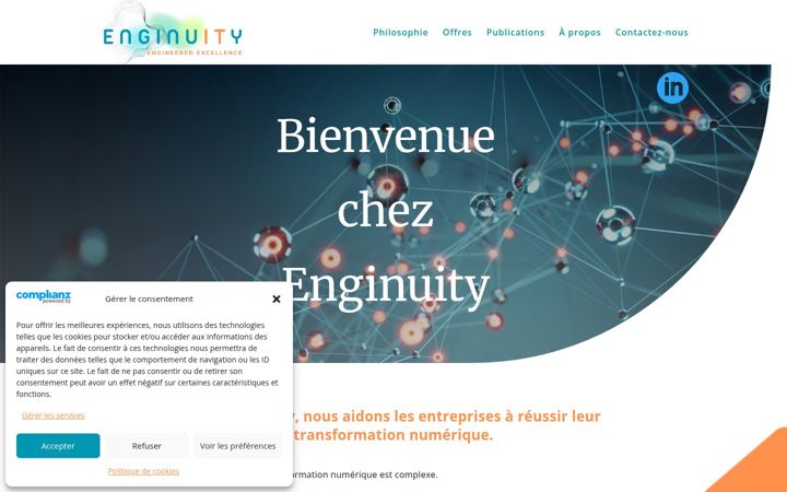 Screenshot of enginuity.fr