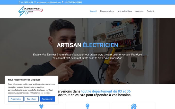 Screenshot of engiservice-elec.fr
