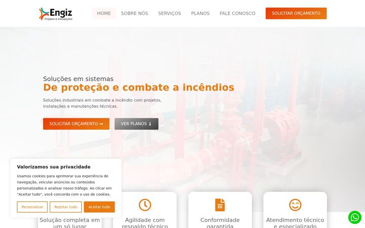 Screenshot of engiz.com.br