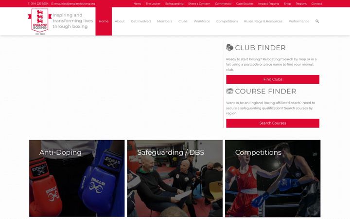 Screenshot stránky englandboxing.org