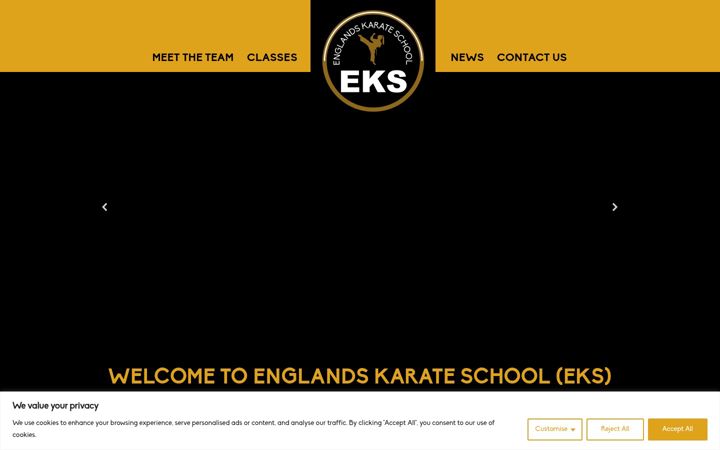 Screenshot του englandskarate.co.uk