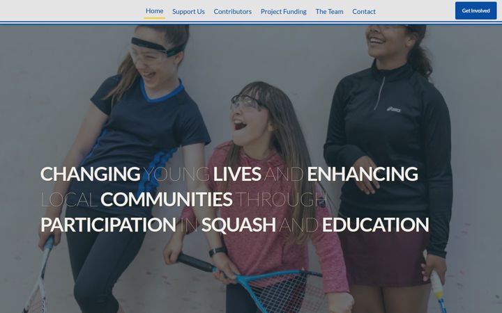 Screenshot stránky englandsquashfoundation.org