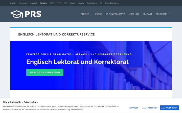 Screenshot of englisch-lektorat.com