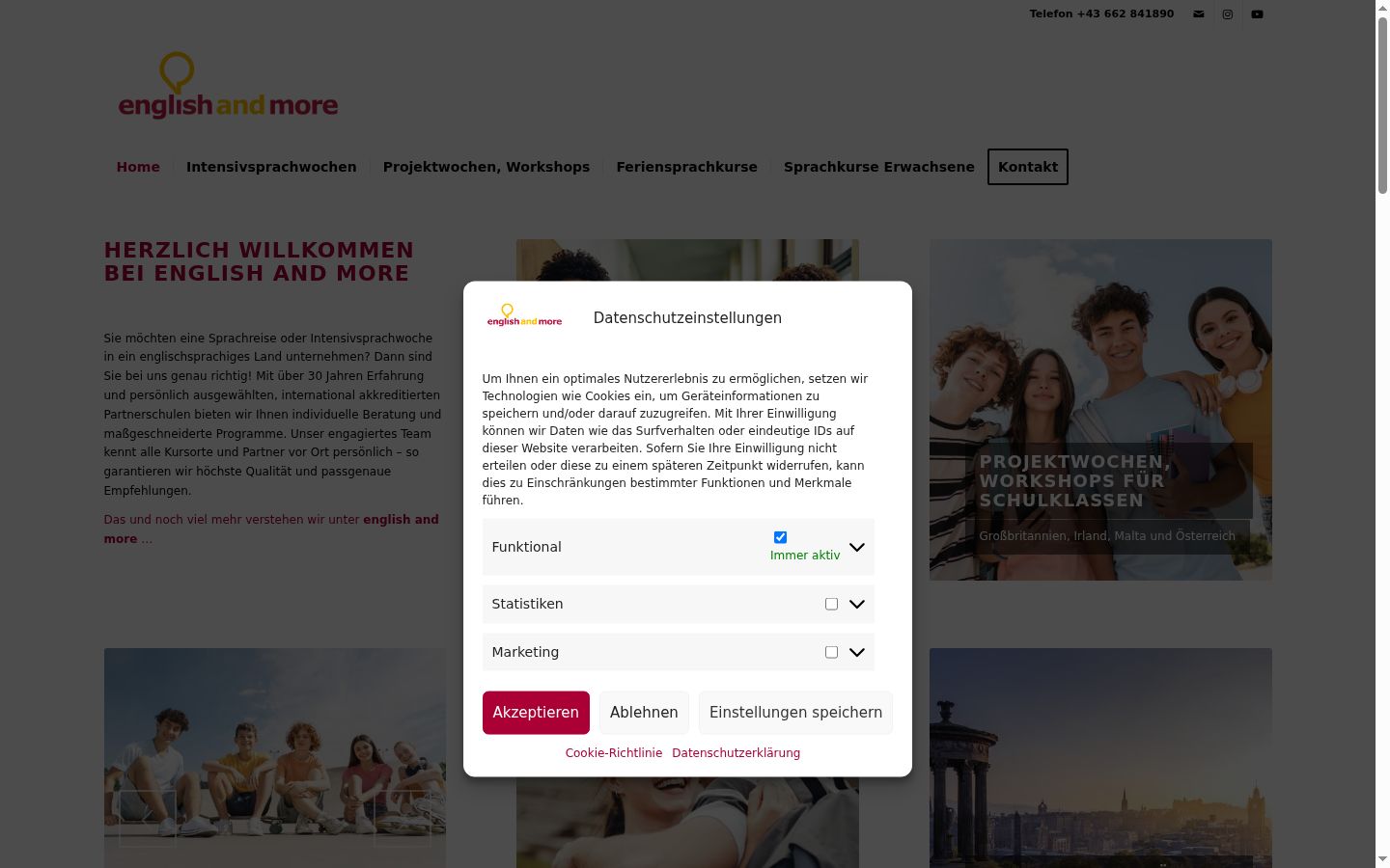 Sutikimo reklamjuostės, rodytos prieš bet kokią sąveiką, ekrano kopija