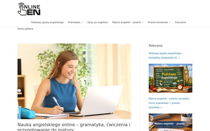 Screenshot ta' english-online.pl