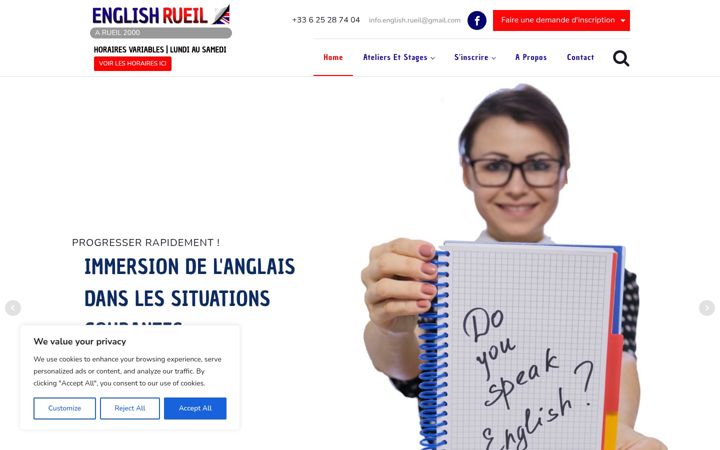Screenshot of english-rueil.fr