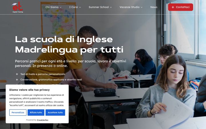 Skærmbillede af english-training.it