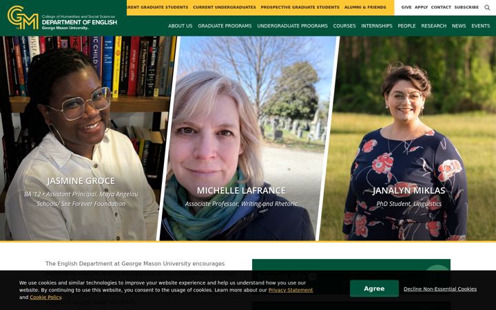 Screenshot of english.gmu.edu