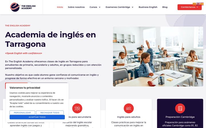Screenshot of englishacademytgn.com
