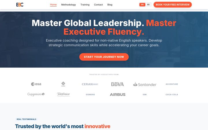 Screenshot of englishbusinesscoach.com