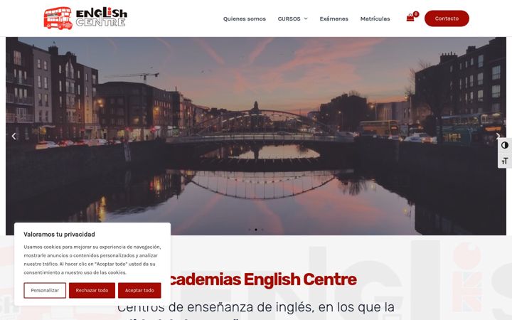Screenshot of englishcentrevalencia.com