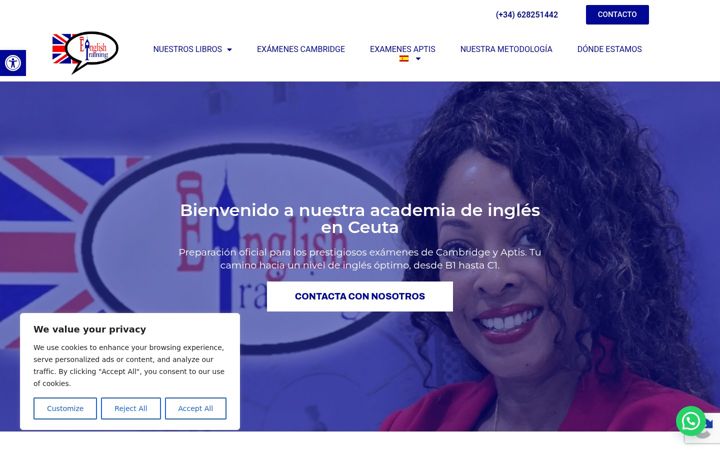 Screenshot of englishceuta.com