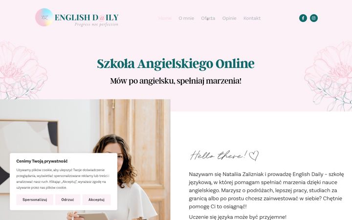 Snímek obrazovky englishdaily.pl