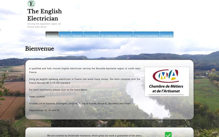 Screenshot of englishelectrician.fr