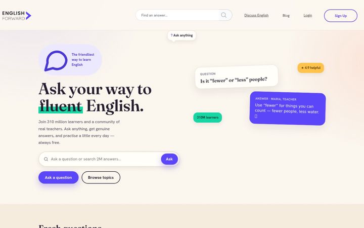 Screenshot of englishforums.com