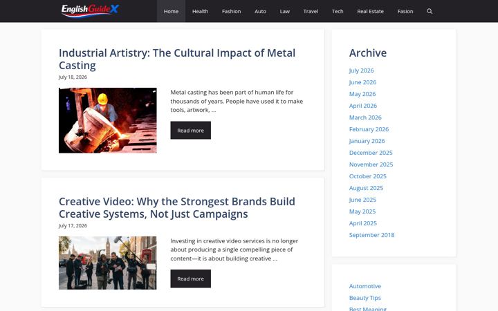 Screenshot of englishguidex.com