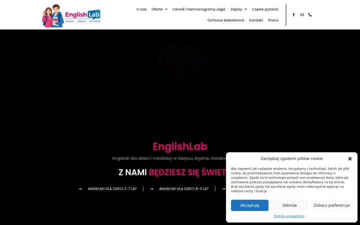 Snímek obrazovky englishlab.com.pl