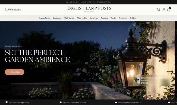 Screenshot of englishlampposts.co.uk