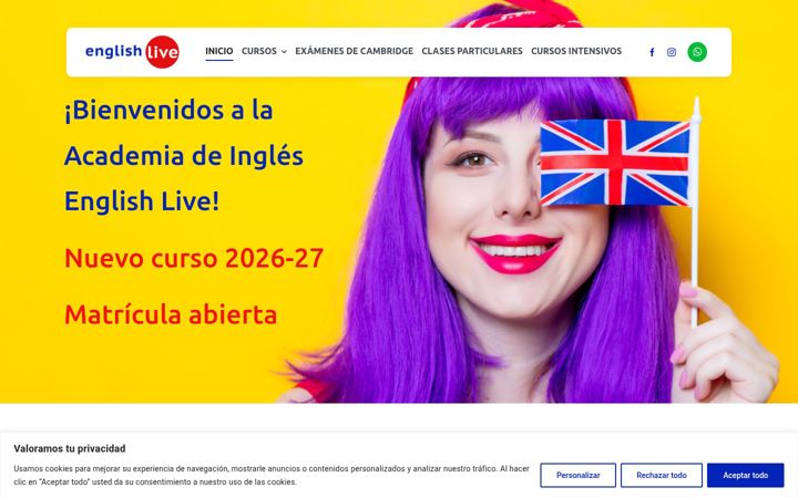 Screenshot of englishlive.es